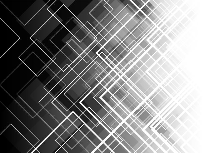 Monochrome diagonal square layers with abstract background. vector