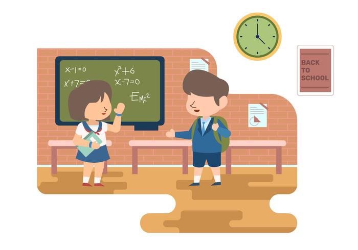 Student Back to School Vector Character Illustration