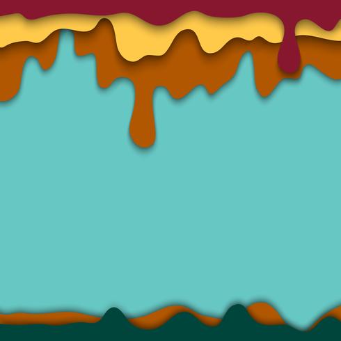 Abstract layered paper cutting with many colours. vector
