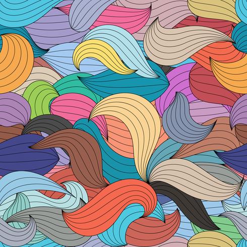 Seamless color waves abstract pattern. vector