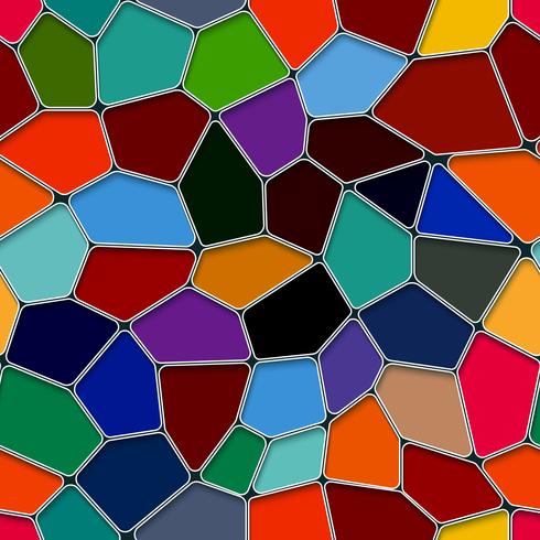 Pentagon polygon colourful design with seamless background. vector