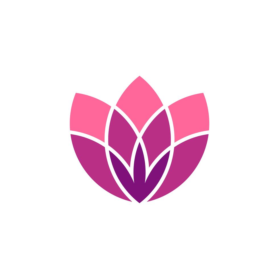 Lotus or Lily Flower Decorative Logo Template Illustration Design. Vector EPS 10. Download