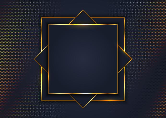 Elegant background with gold frame vector