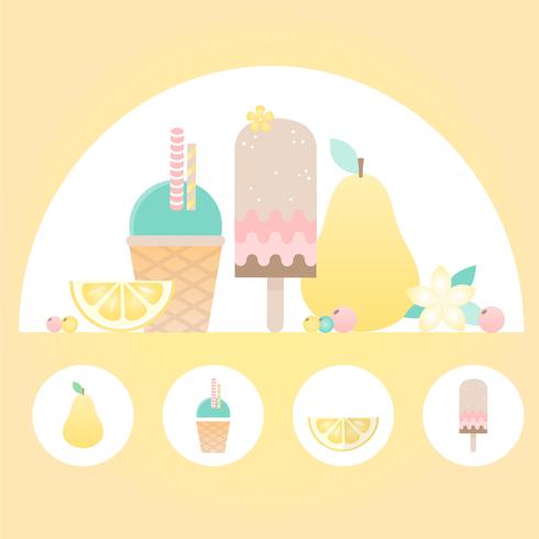 Vector Summertime Elements Illustration