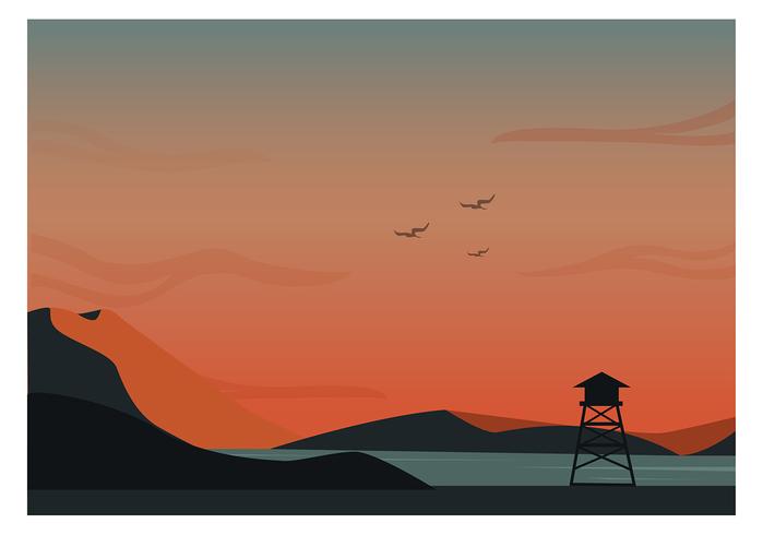 Vector paisaje ilustración