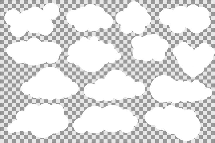 Collection of clouds vector