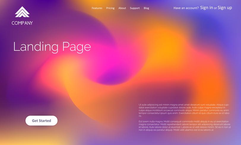 Abstract website landing page design  vector