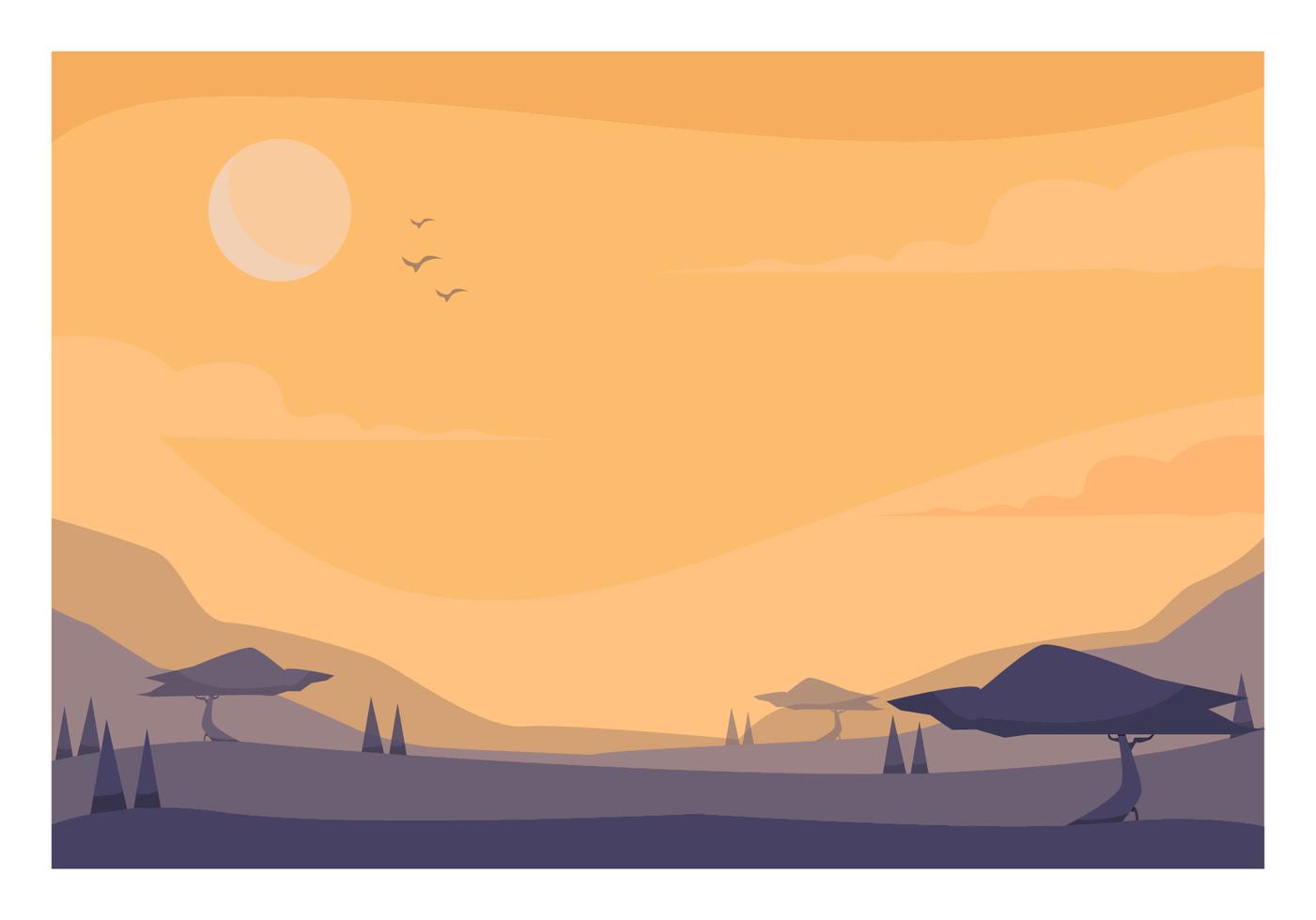 Vector Landscape Illustration 563082 Vector Art at Vecteezy