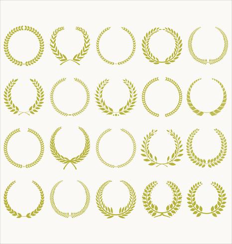 laurel wreath collection vector