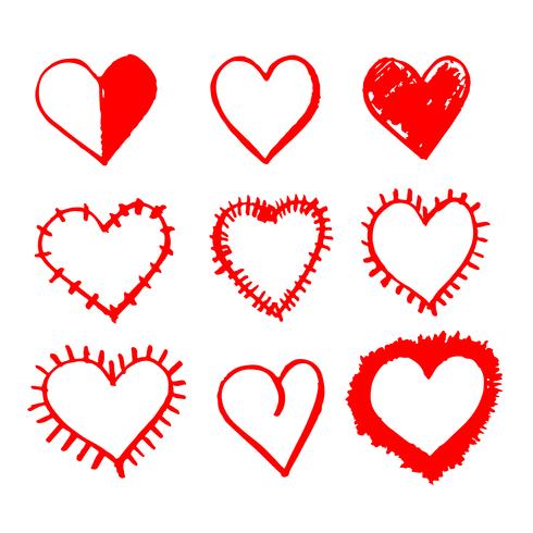 Hand drawn heart icon sign vector