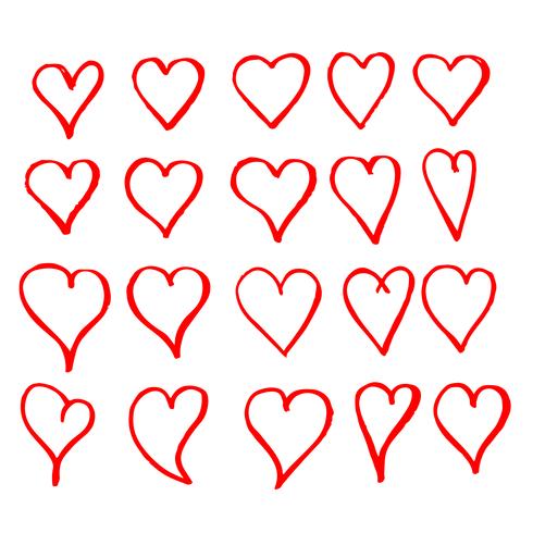 Hand drawn heart icon sign vector