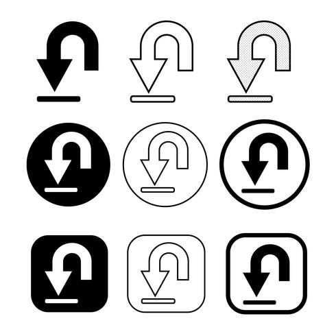 set of simple sign download icon vector