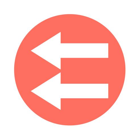 icono de signo de flecha simple vector