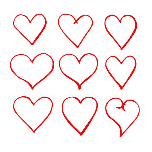 Hand drawn heart icon sign vector