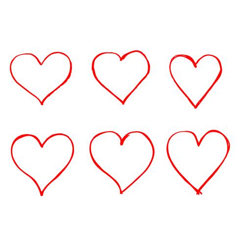 Hand drawn heart icon vector