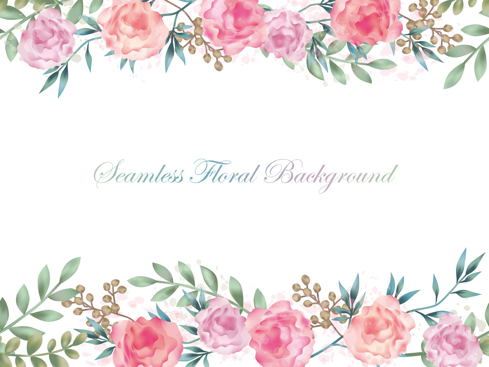 Seamless Watercolor Flower Background With Text Space Isolated On W White Background Vector Art At Vecteezy Seamless Watercolor Flower Background With Text Space Isolated On W White Background Vector Art At Vecteezy