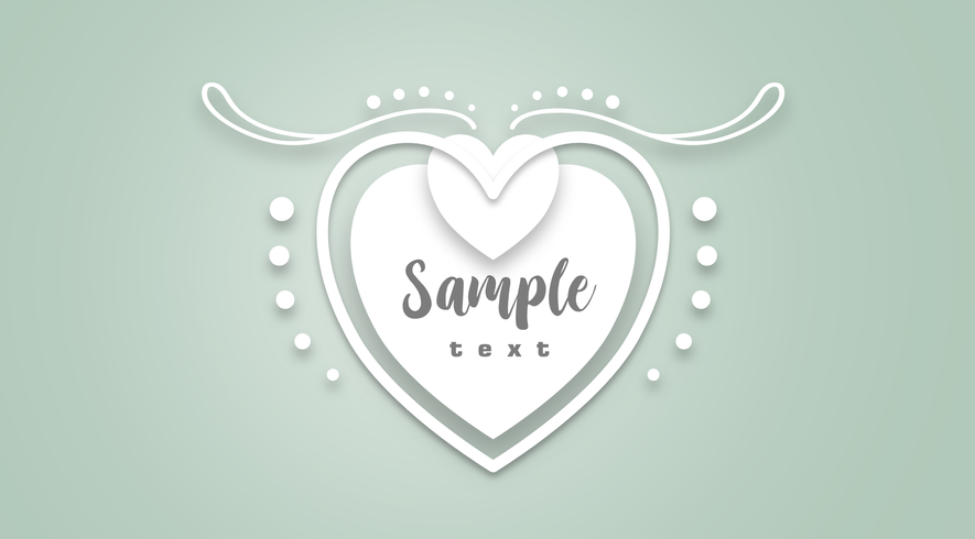 The White Heart Vector Illustration Cut SVG File.