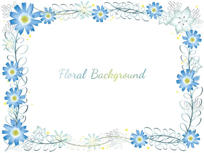 Watercolor flower frame. vector