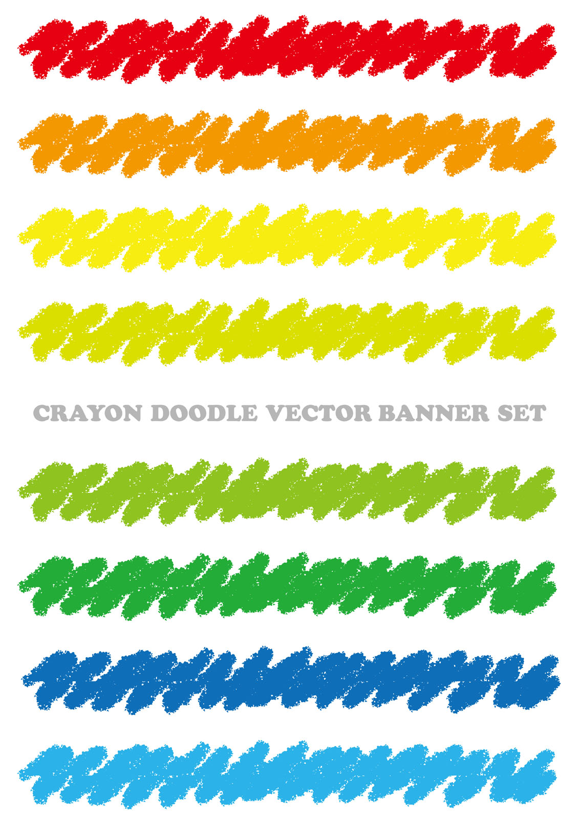 picture Colourful Crayon Scribble Background set of colorful crayon design elements