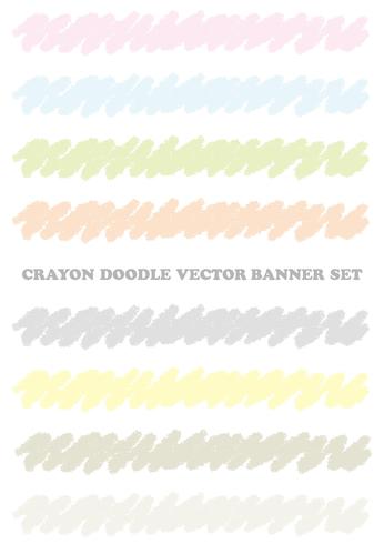 Set of pastel-colored crayon design elements isolated on a white background.  vector
