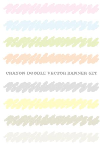 Set of pastel-colored crayon design elements isolated on a white background.  vector