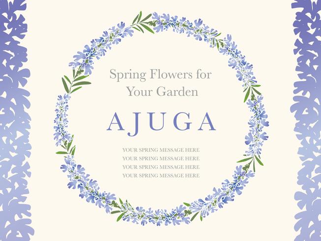 Flower wreath, vector illustration.