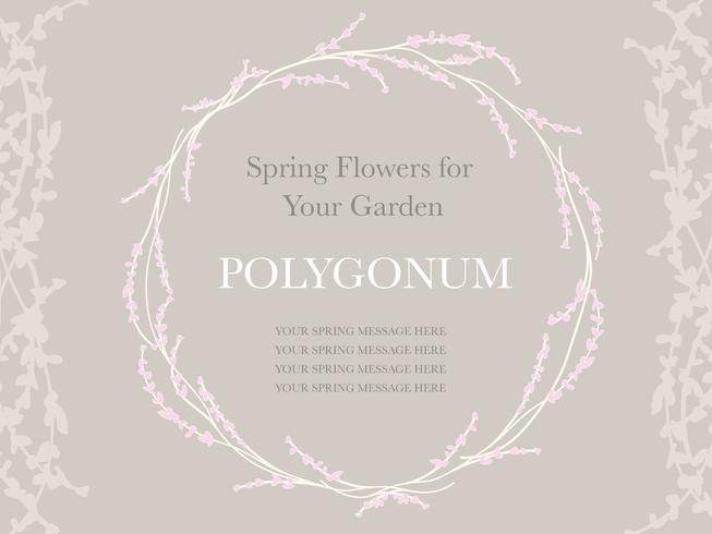 Spring flower wreath, vector illustration.