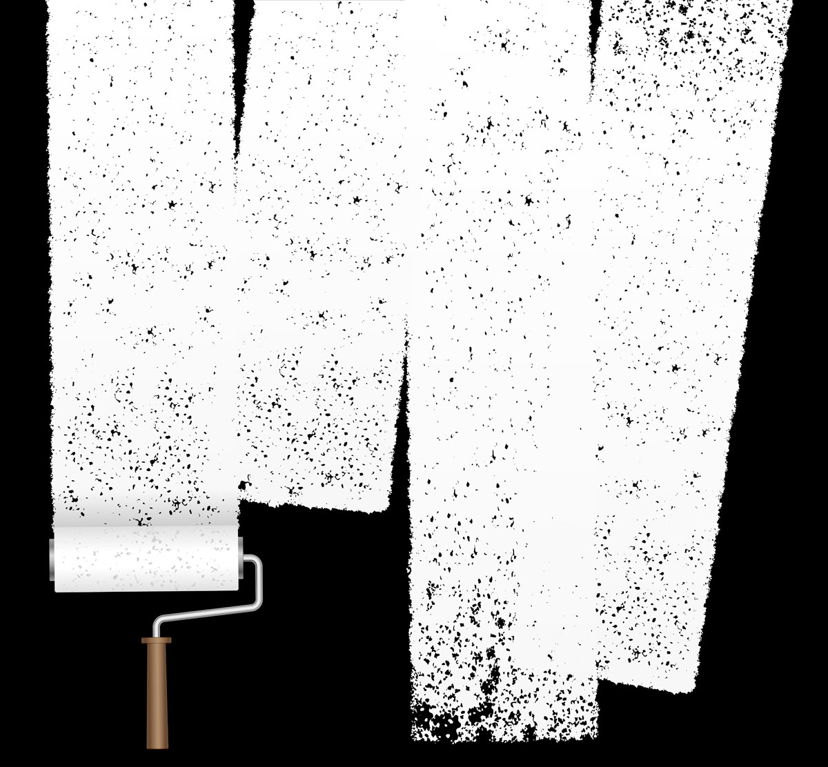 Paint roller abstract background isolated on a white background. 564114