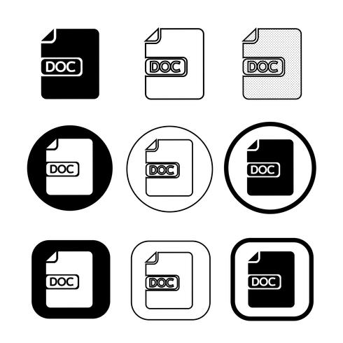 Icono de archivo de documento simple. Papel doc signo vector