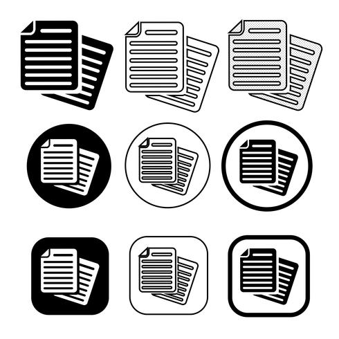 Icono de archivo de documento simple. Papel doc signo vector