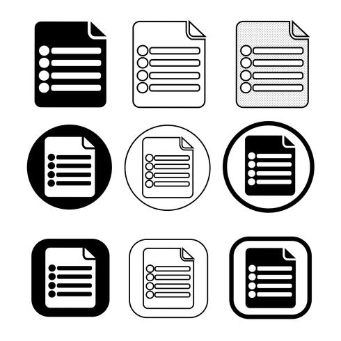 Icono de archivo de documento simple. Papel doc signo vector