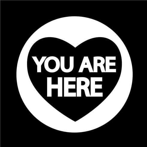 You are here icon vector