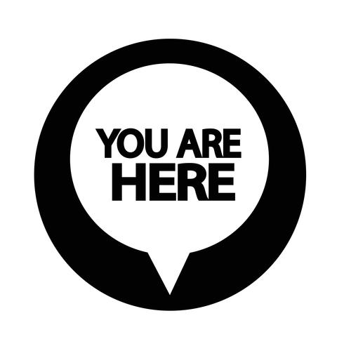 You are here icon vector