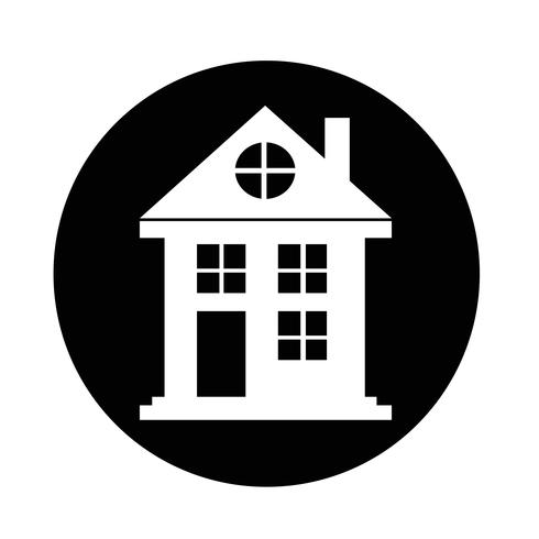 Real estate house icon vector