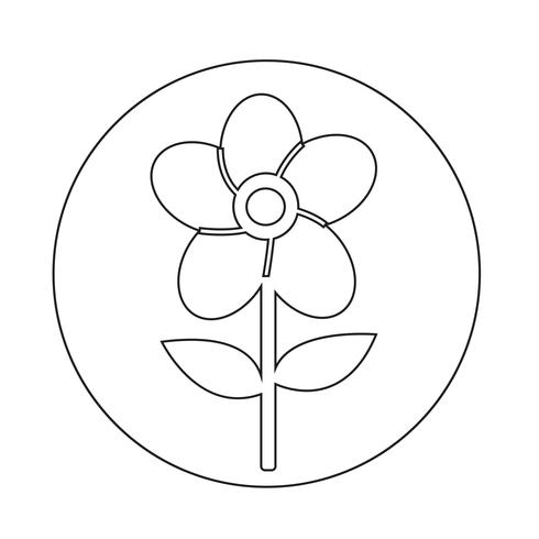 Icono de flor vector