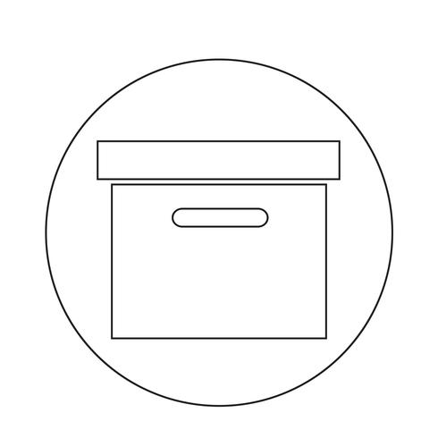 Icono de caja vector