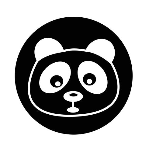 icono de panda vector