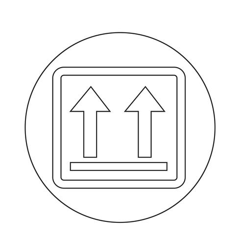 fragile icon vector