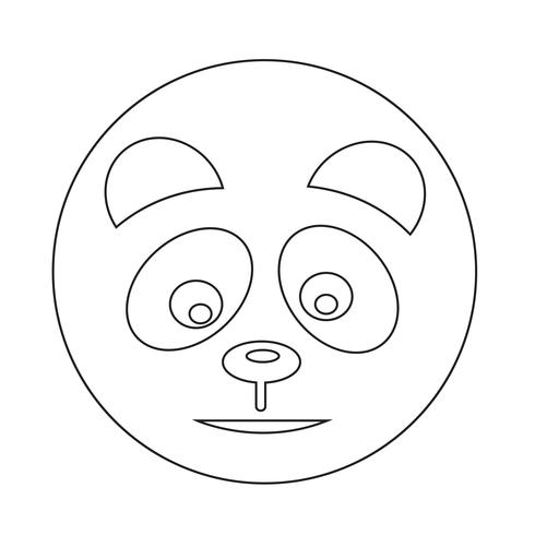 icono de panda vector