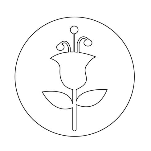 Icono de flor vector