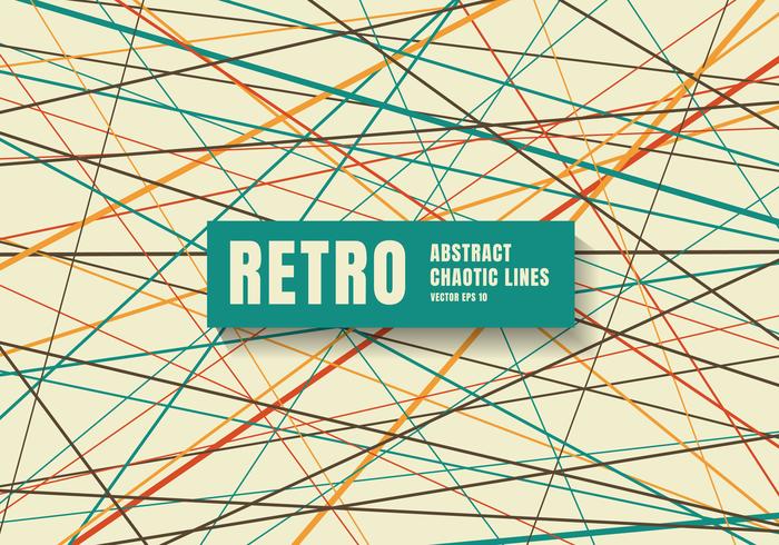 Líneas caóticas al azar abstractas patrón y textura de fondo. Elemento de diseño geométrico para la creación de estilo retro de arte moderno. vector