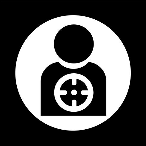 Target people icon vector