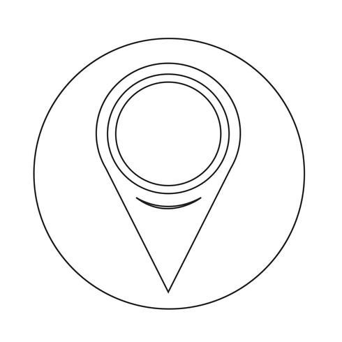 Map pointer icon vector