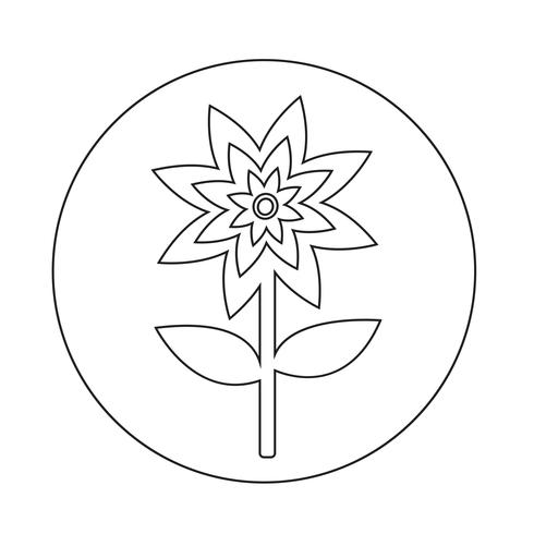 Icono de flor vector