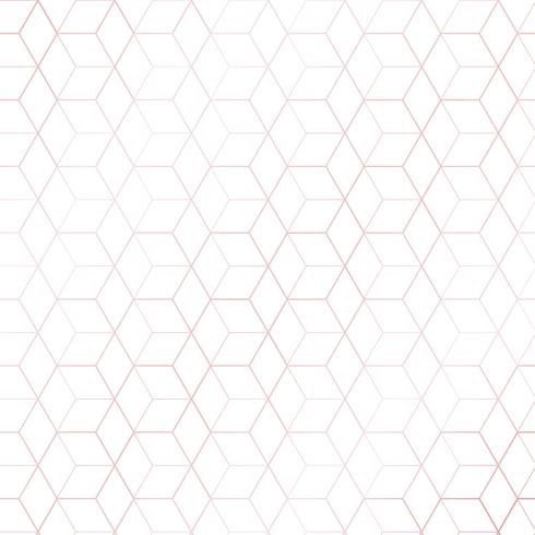 Pink Gold Geometric Hexagons Or Cube Outline Pattern On White Background Luxury Style 564406 Vector Art At Vecteezy