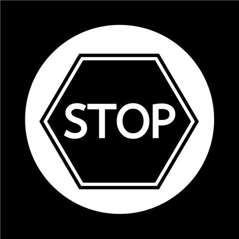 Icono de señal de stop vector