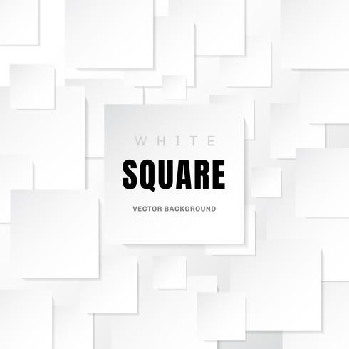 White template paper squares banner with shadow on white background with copy space. vector