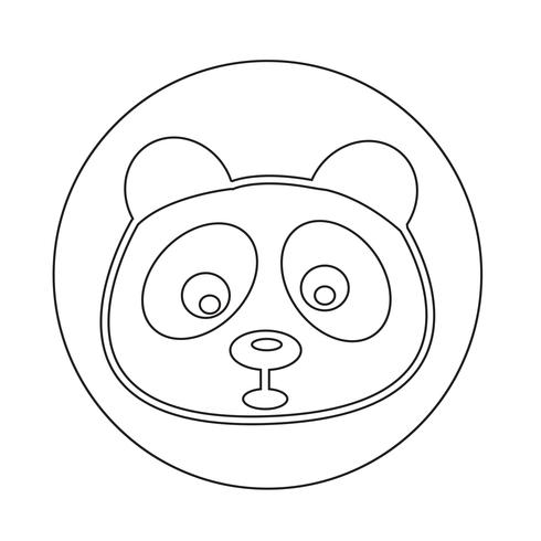 panda icon vector