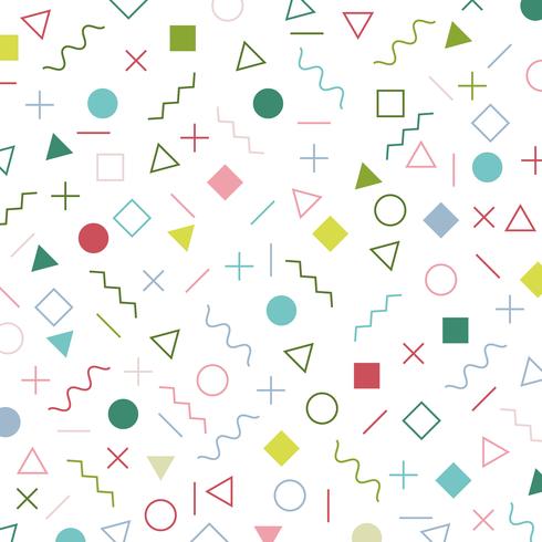 Elementi Geometrici Colorati Modello Stile Memphis Degli Anni 39