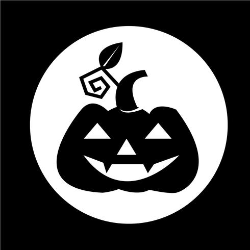 Halloween pumpkin icon vector